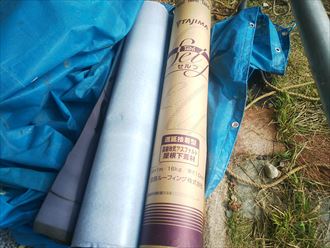 千葉市中央区生実町屋根カバー工法でルーフィング敷設