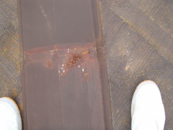 棟板金のサビ