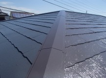 屋根塗装、棟板金交換工事完了