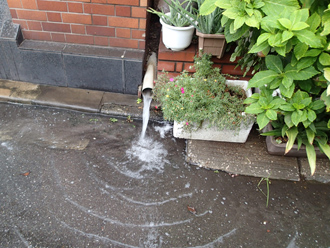 路上に排出雨水