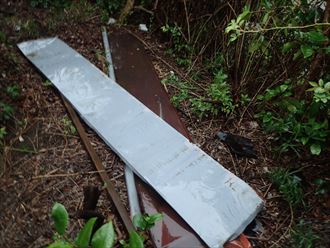 四街道市栗山 屋根材の飛散