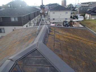 スレート屋根施工前