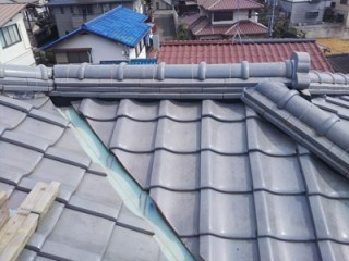 棟取り直し後の瓦屋根