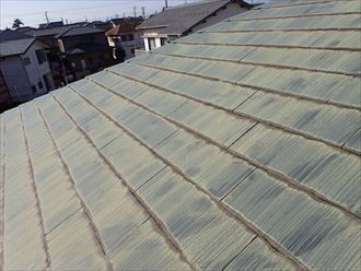 船橋市八木が谷でスレート屋根塗装の剥がれ