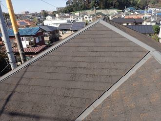 船橋市東船橋でスレート屋根調査