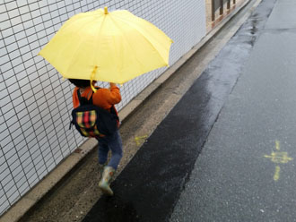 雨の日の通学