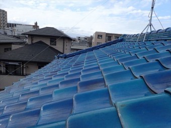四街道市千代田で瓦屋根の調査