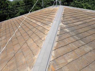 千葉市若葉区千城台で化粧スレートの屋根塗装が劣化