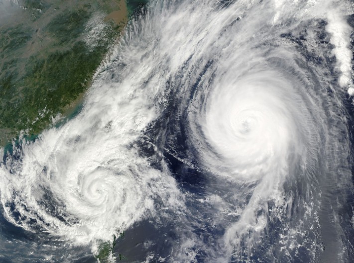 2つの台風