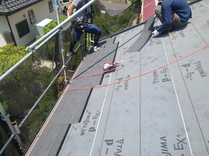 オークリッジスーパーの施工の様子