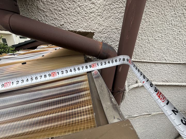 雨樋まわりの寸法確認