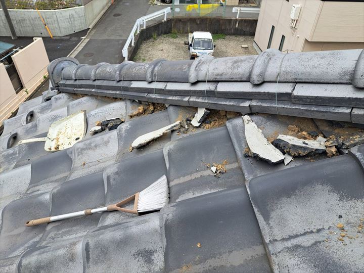漆喰の撤去