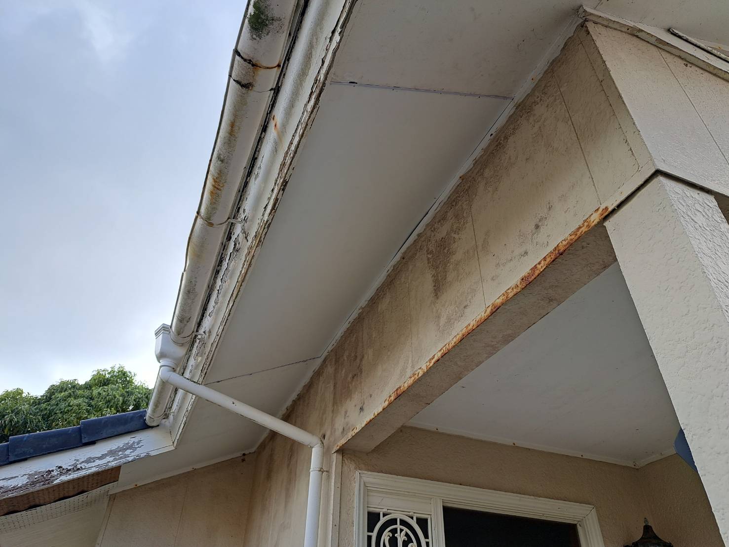 軒天の復旧工事の完了