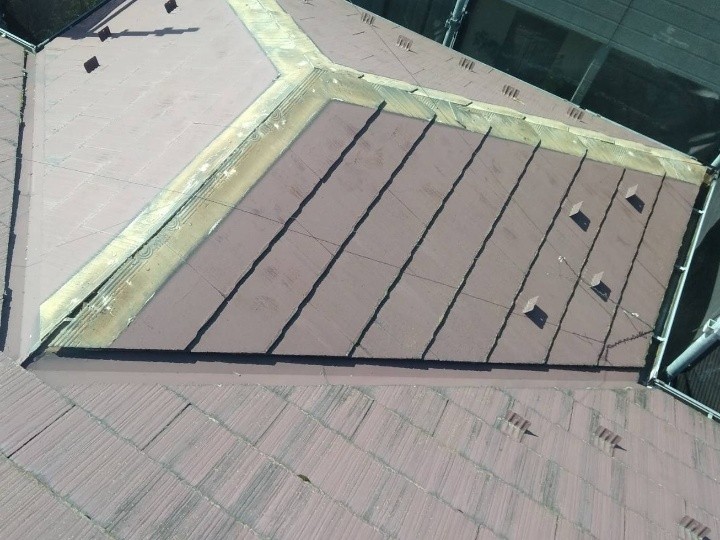 既存棟板金と貫板の撤去