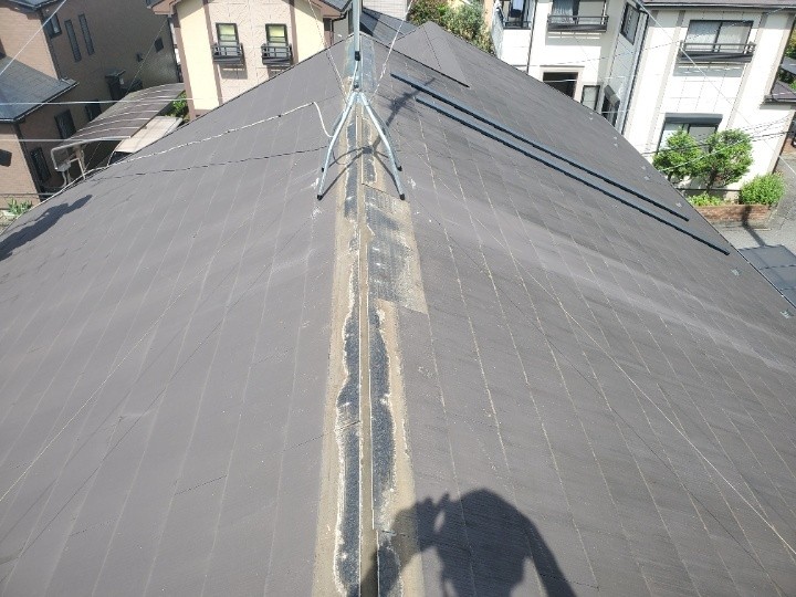 棟板金と貫板の撤去