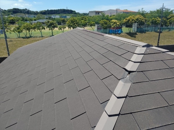 棟部分の飛散状況