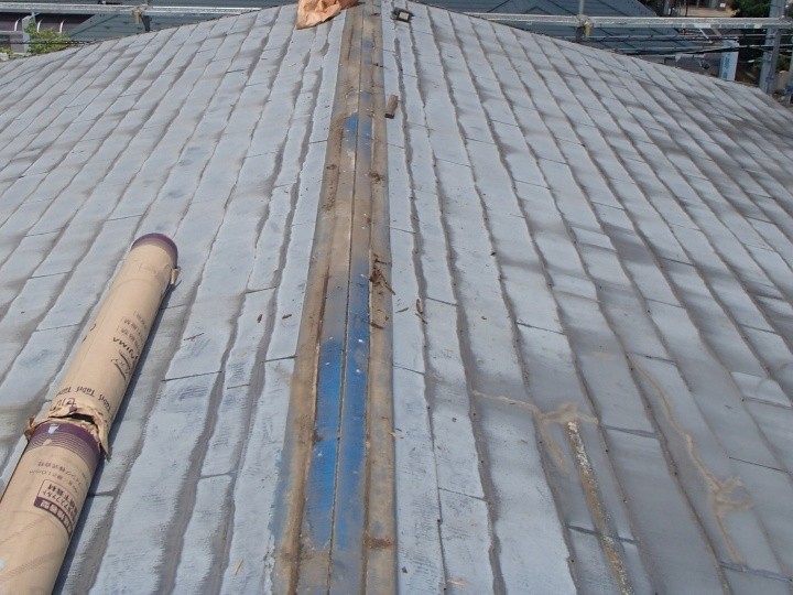 既存貫板の撤去と清掃