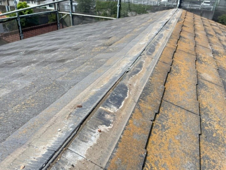 既存棟板金と貫板の撤去