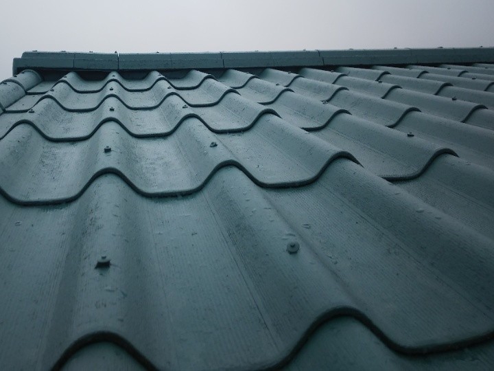 波型化粧スレート屋根全体の確認