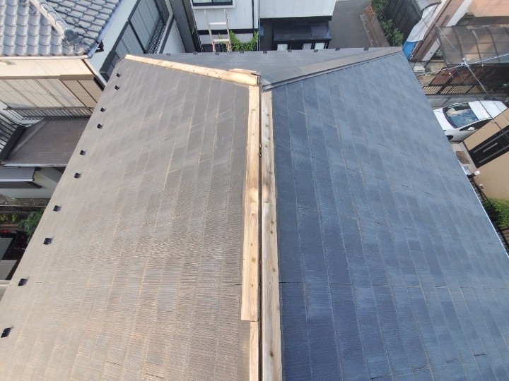 劣化した工事前の屋根