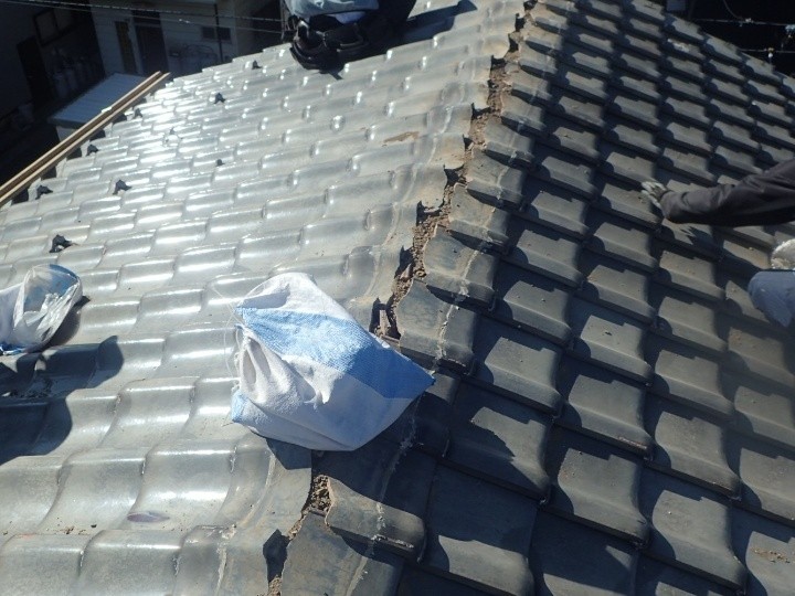 コーキングの除去作業