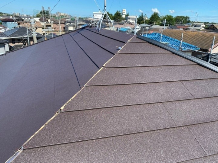 スーパーガルテクト本体の施工