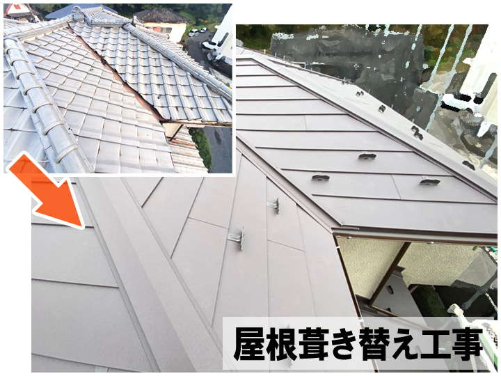 屋根葺き替え工事とは