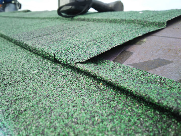 自然石粒によるコーティング