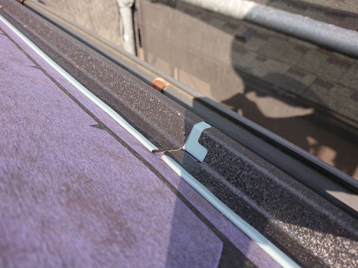 施工中に撮影した水切り部分の写真