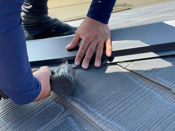 交換工事の様子