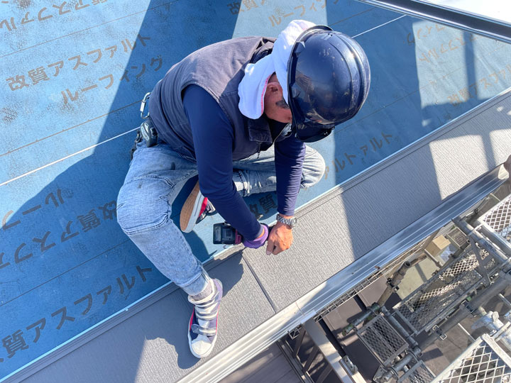 スーパーガルテクトを施工