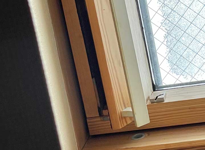 天窓の枠周りは症状が出やすい