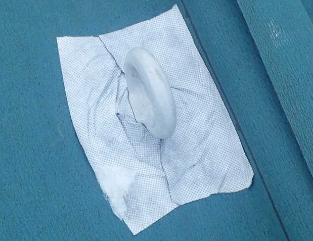 吊り金具まわりの防水処理