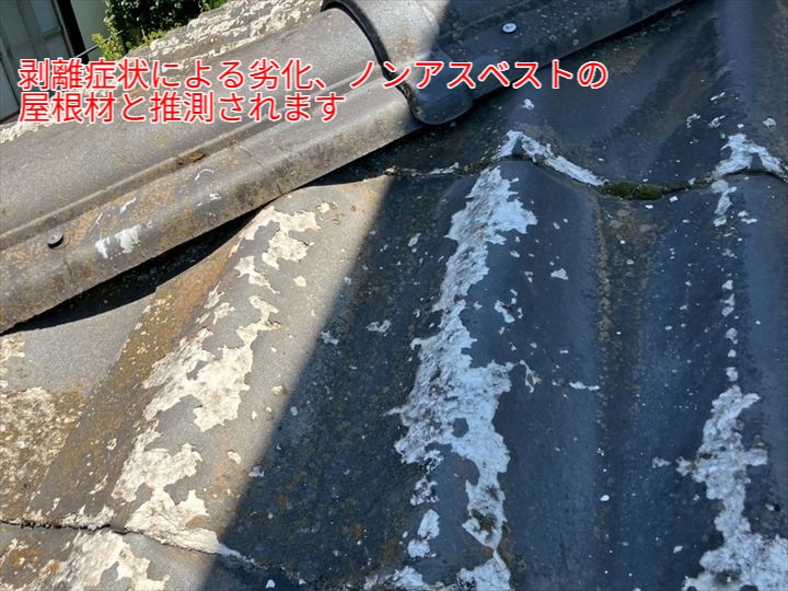 剥離症状による劣化の確認写真