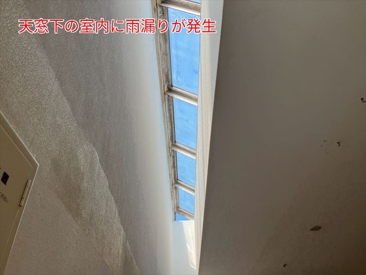 室内の雨漏りの様子