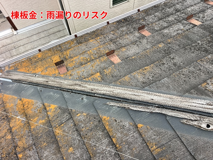 雨漏り懸念の棟