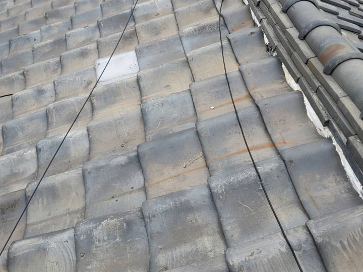 白い部分が漆喰