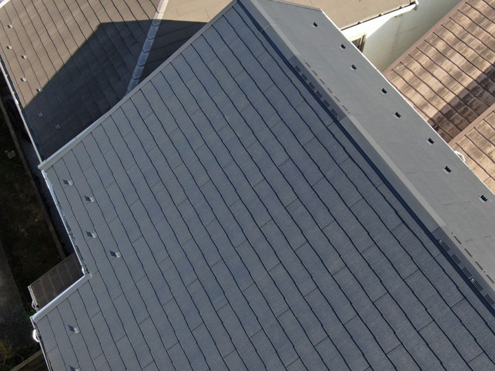 カラーベスト屋根を上から確認