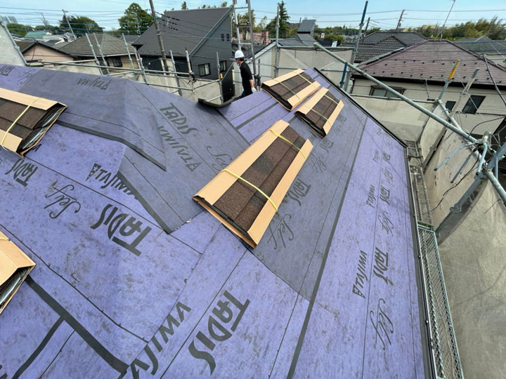 カバー工法の施工