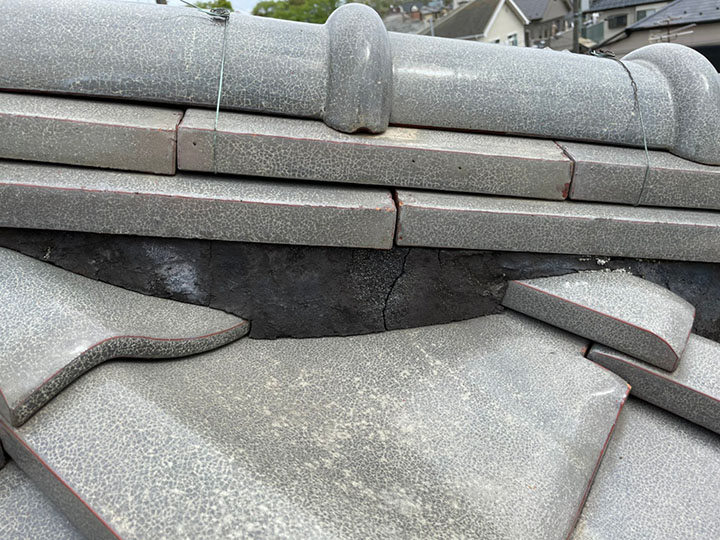 漆喰部分に注意