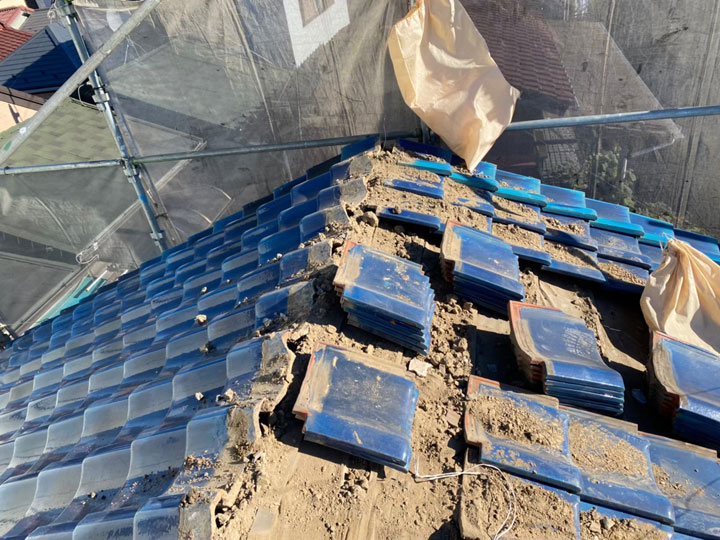 瓦屋根の葺き替え