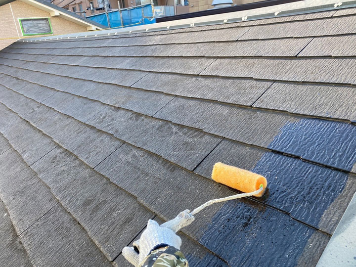 スレート屋根の塗装