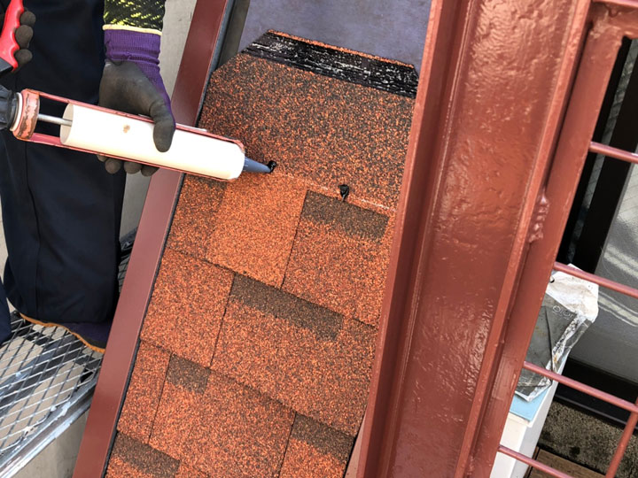 接着剤を使用する施工方法