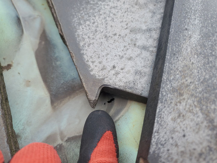 谷板金部分の傷み