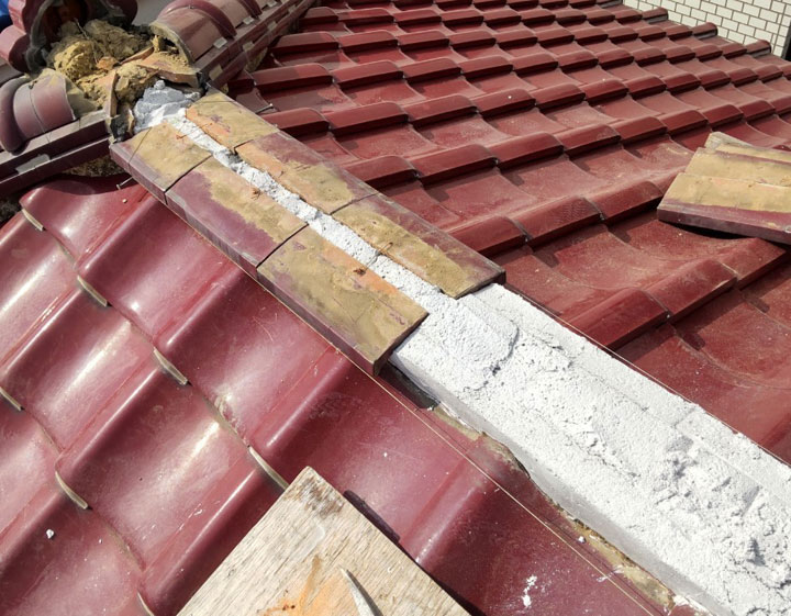 漆喰の取り直し