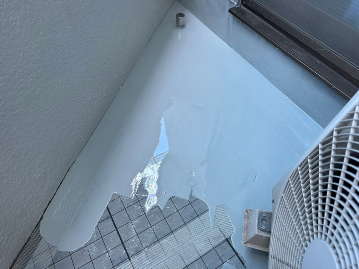 ウレタン特有の塗膜防水
