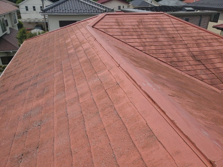 調査写真1：屋根全体の状態確認