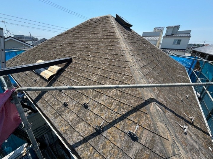 既存棟板金と貫板の撤去