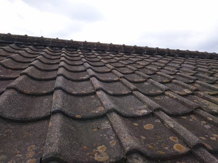 劣化したセメント瓦屋根