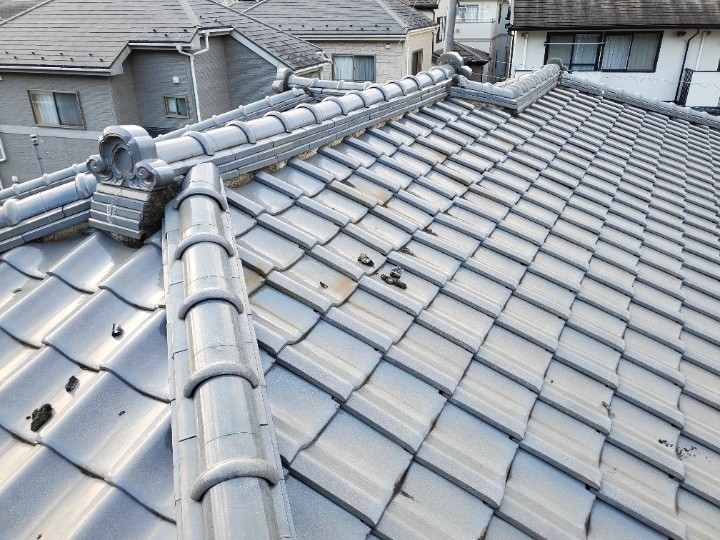 棟周りの漆喰剥がれの確認